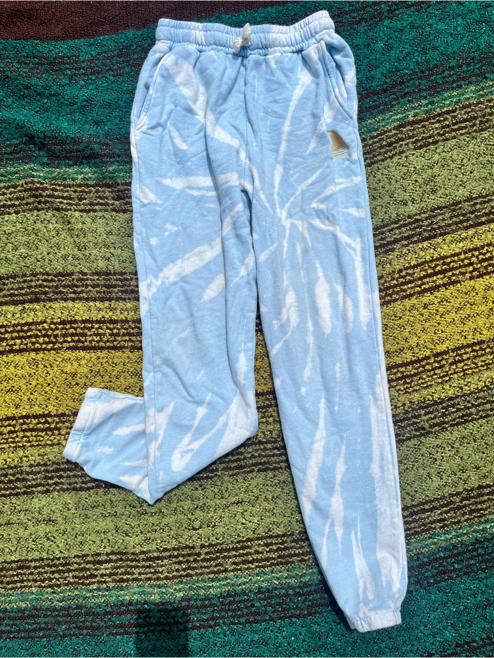 Tiny Whales Light Blue Tie-Dye Jogger Sweatpants